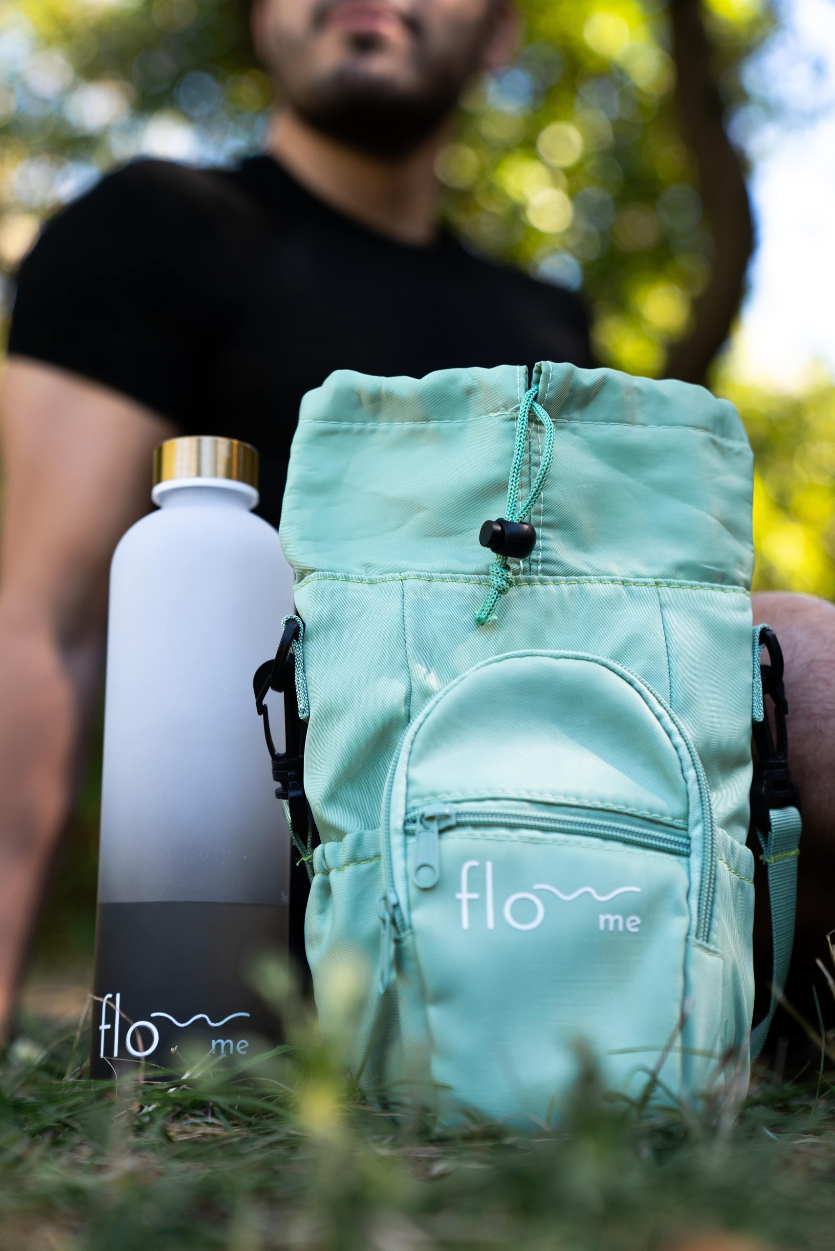 Pack Porte Gourde Thermos et gourde Sporty Flow Me verte