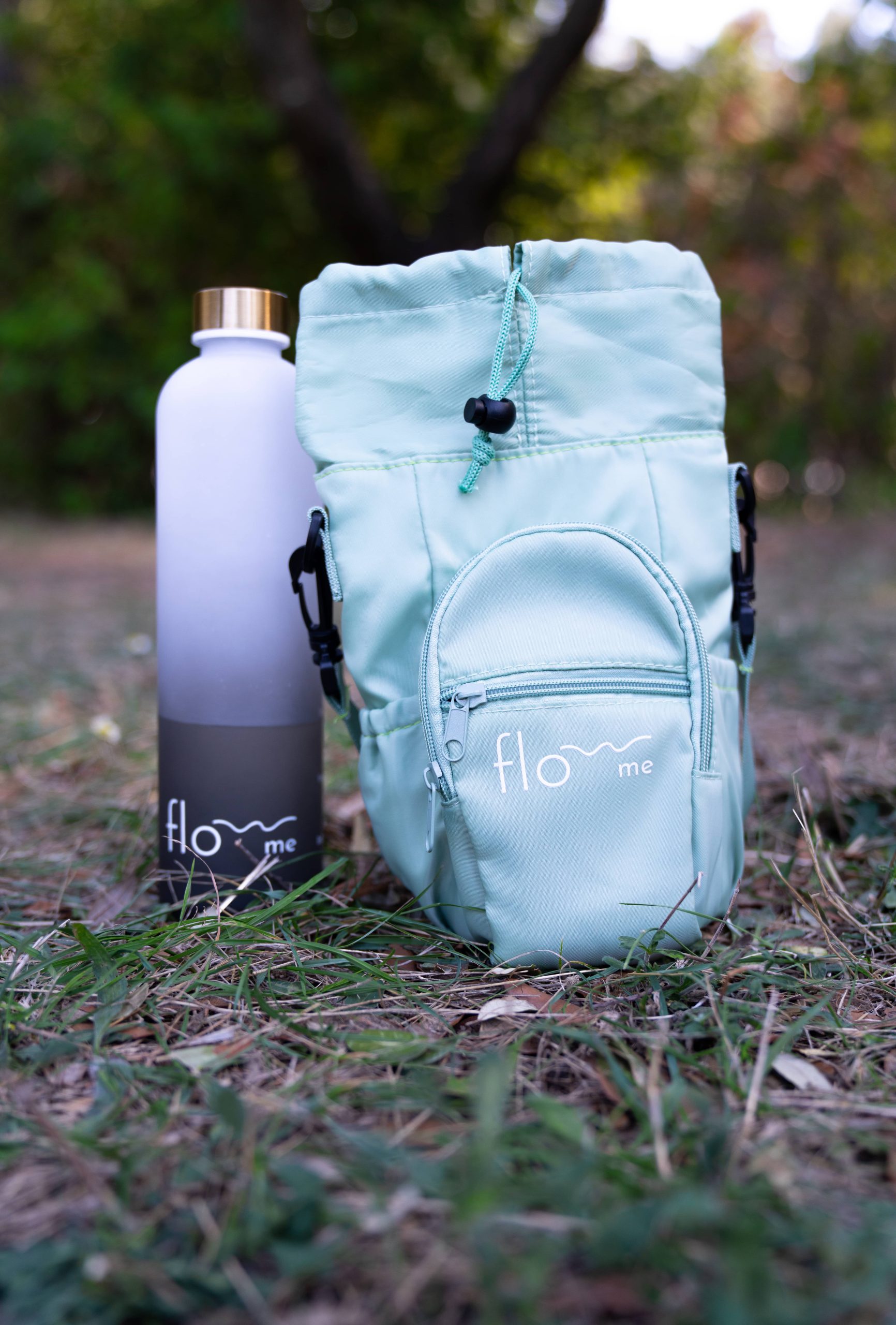 Pack Porte Gourde Thermos et gourde Sporty Flow Me verte 2