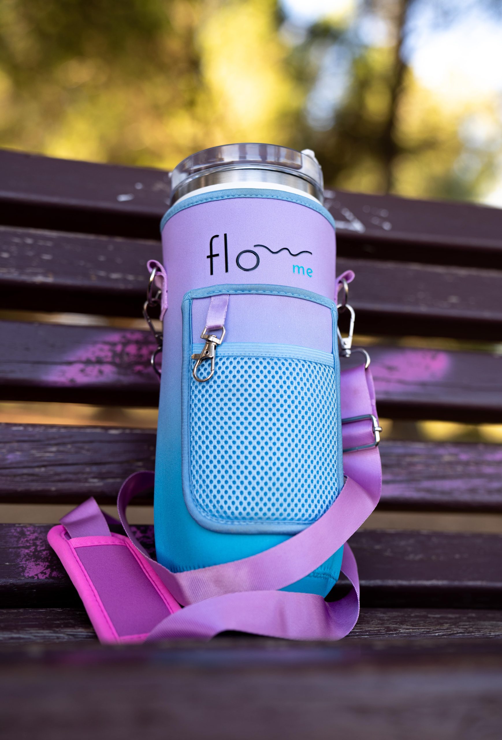 Porte Gourde Flow Me degradé violet rose